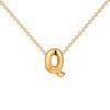 2pcs Fashion 26 Bubble Letter Necklace Gold Necklace