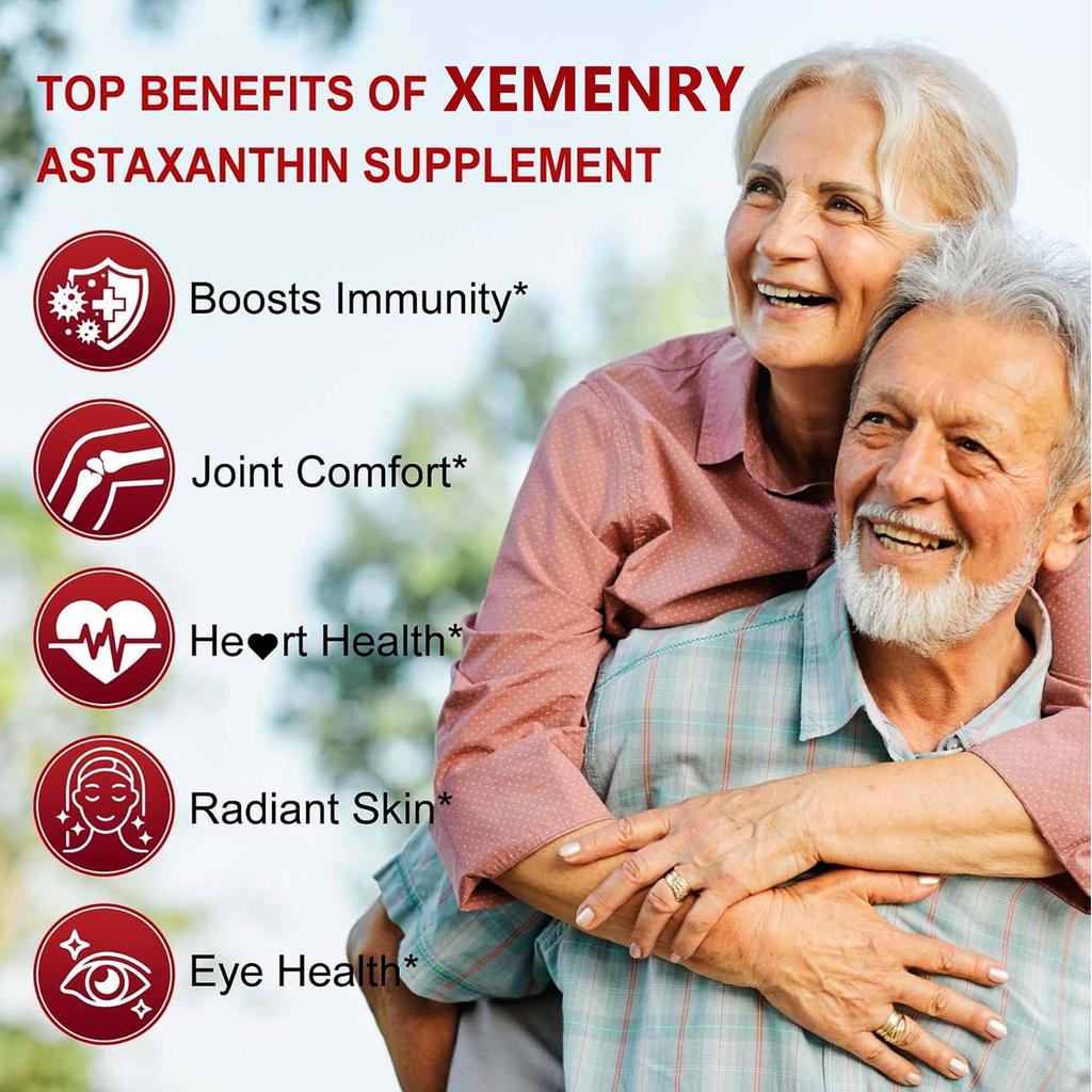 Astaxanthin 24mg Kapseln - Starkes Antioxidans - mit Ashwagandha-Wurzelextrakt