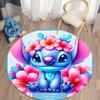 1pc Stitch Round Area Rug , Playroom Bedroom Living Room Indoor Decor Rug , Perfect for Leisure Areas , Bedside , Cloakroom , and Outdoor Sp