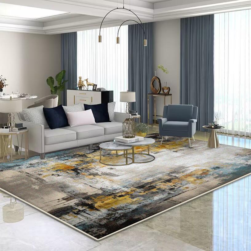 Modern Abstract Living Room Decoration Carpet Large Area Soft Lounge Rug Nordic Rugs for Bedroom Washable Anti-slip Floor Mat