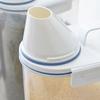 High Quality PP Cereal Dispenser Storage Box Kitchen Food Grain Rice Containers with Measuring Cup