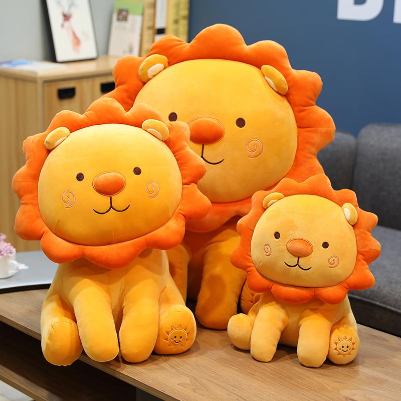 1 Stück 3550 cm Süße Lachende Löwen Plüschtiere Cartoon Sonnenschein Löwenkönig Kissen Gefülltes Weiches Tierkissen Für Kinder Mädchen Geschenke