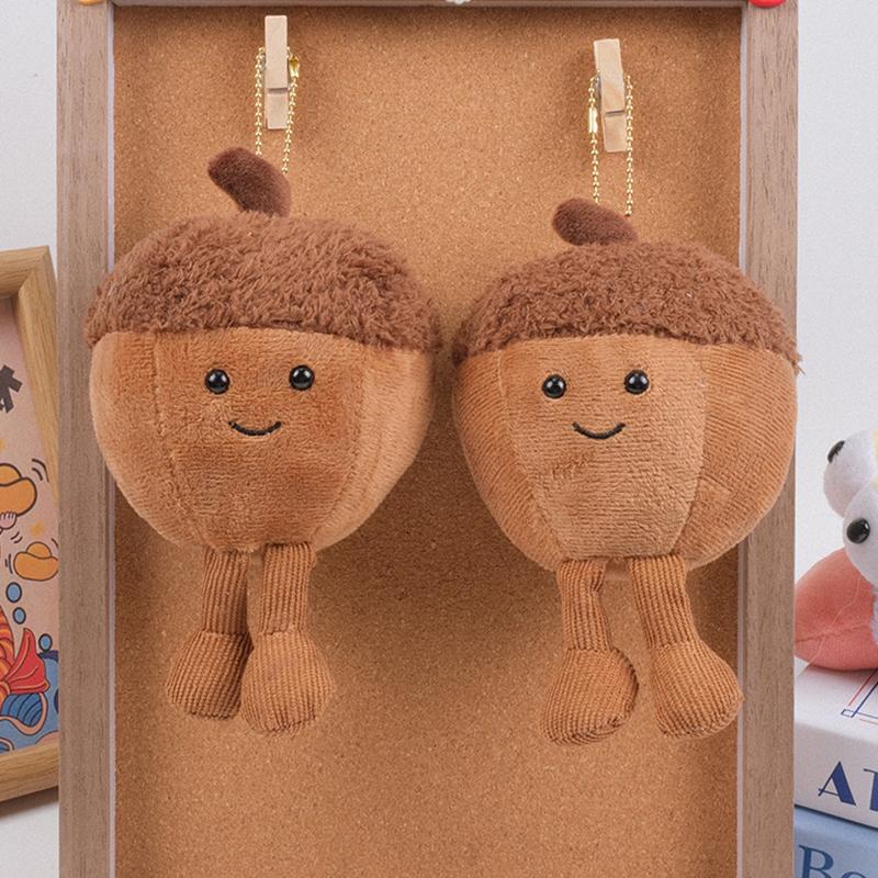 Roztomilá plyšová hračka žalud Kreslený přívěsek Měkká vycpaná panenka Přívěsek na klíče do auta Batoh taška Decor Kid Gift