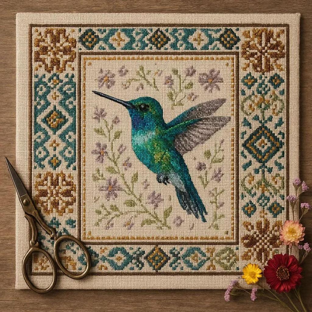Cardinal Cross Stitch Kit DIY Needlepoint Printed Cross Stitch Art Bird Cotton Embroidery Craft Home Wall Art Decoration