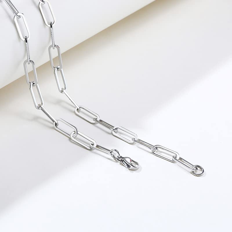 Necklace for Stainless Leon Chain Only Azuki Fashionable Leon Fashion Accessory [Rockyu] Women, Silver, Hypoallergenic, Steel, Necklace, Choker,