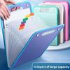 Portable Vertical Folder File Folders A4 Letter Size Macaron Color Accordian Document Organizer For Classroom Office Desktop Box