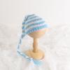 Hand Knitted Crochet Angora Wool Baby Elf Hat Newborn Coming Home Bonnet Beanie for Photography Props