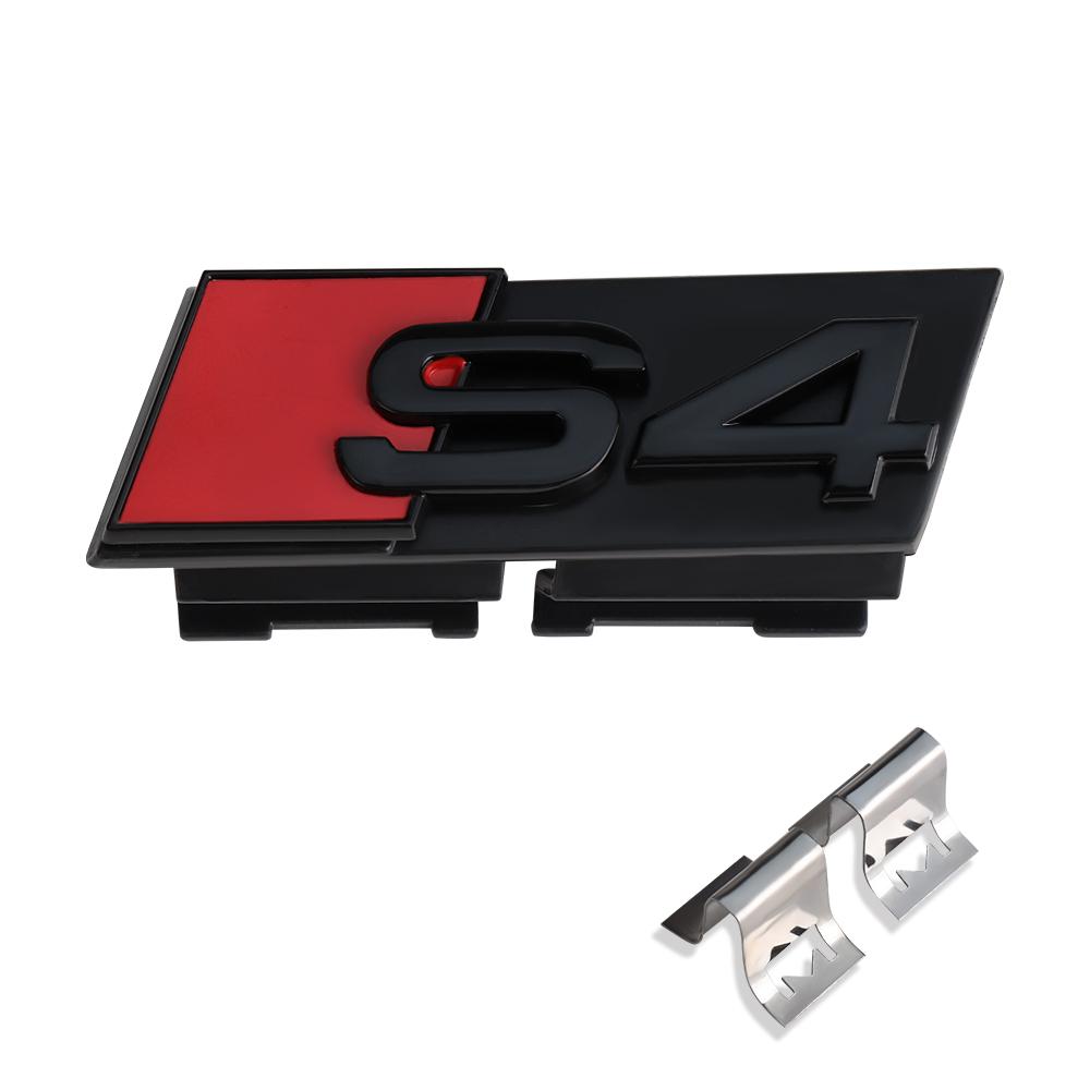1 Stück ABS-Kunststoff Auto Zubehör Emblem Kühlergrill Motorhaube Abzeichen Kühlergrill Schnalle Für Audi S3 S4 S5 S6 S7 Auto Styling Zubehör Aufkleber