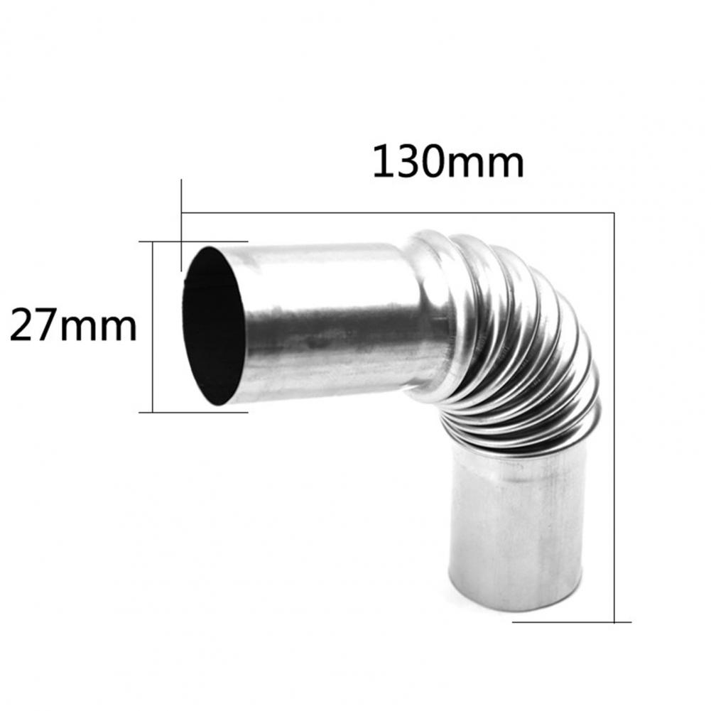 2Pcs Stainless Steel Exhaust Pipe Angle Connector Car Heater Exhaust Hose with 4 Fixing Clips Auxiliary Heater Exhaust Pipe Acce