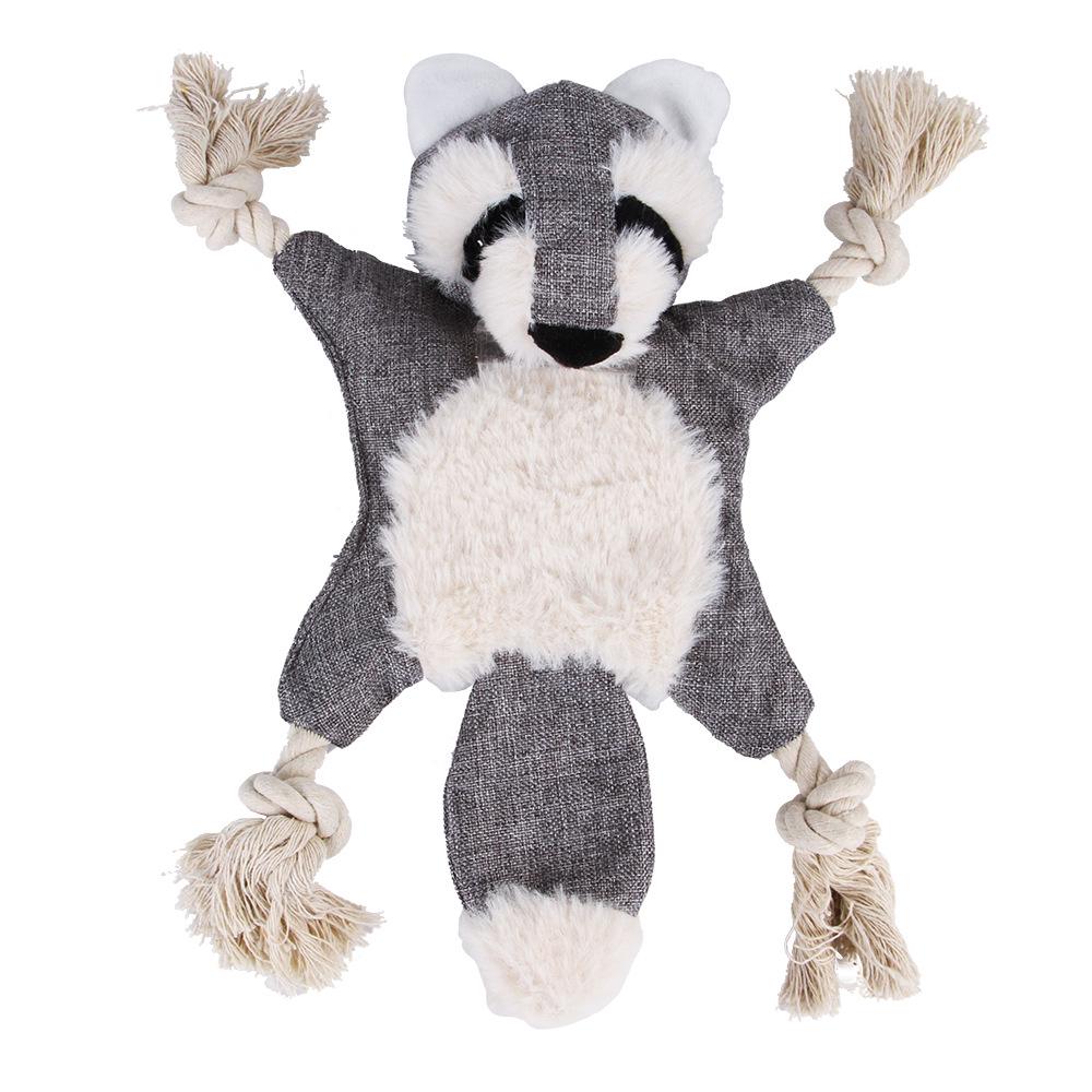 Dogs Benepaw Durable Stuffless Plush Dog Chew Toys Puppy Pet Toys Interactive for Small Medium Large Dog Rope Knots Squeaky