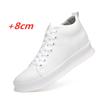 Elevator Men Sneakers Height Increase Shoes for Men Casual Insole 8cm White Black Taller Shoes Male Leisure Sports Plus Size