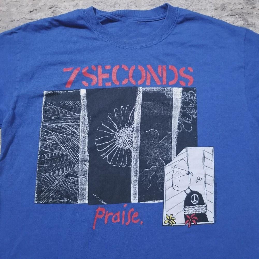 Vtg 7 Seconds Band Praise Album Cotton Blue All Size Shirt For Men SE221 Unisex T-Shirt L