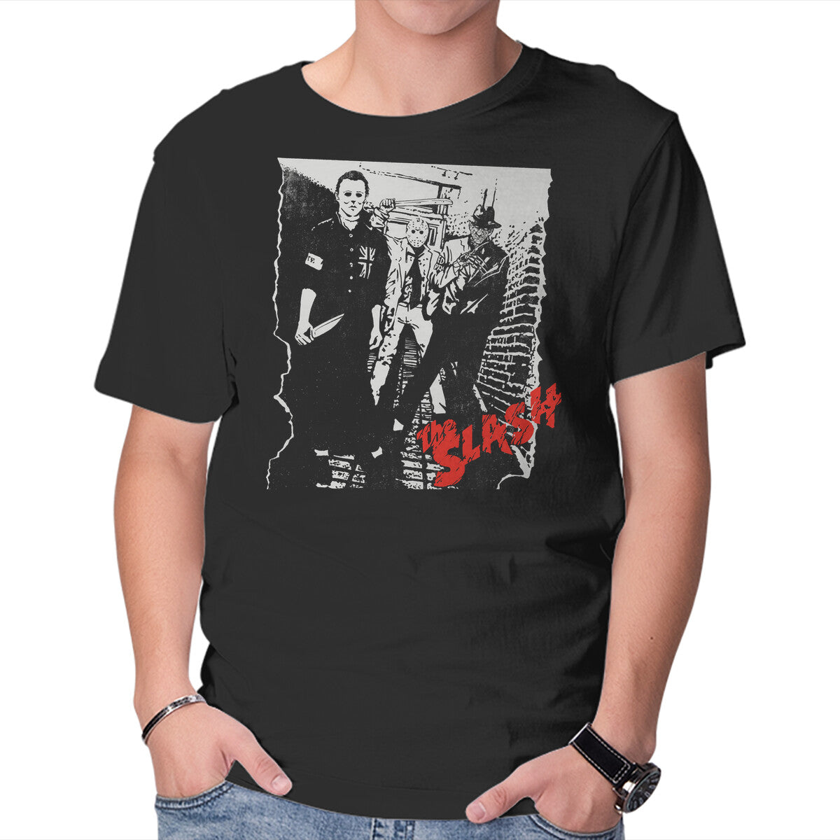 Unisex Crew Neck T-Shirt The Slash Graphic Short Sleeve Casual Tee S