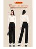 Women's 2025 High-Waist Slim Black Cigarette Jeans for Summer