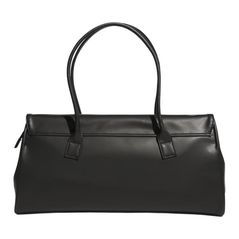 adidas Originals Polyurethane Long Handle Bag, Shoulder Bag Large Women's Black Adidas KC1418
