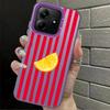 Case for Xiaomi Redmi A5 A1 A2 Plus 9C 13C K60 12C Note 9 10 10C 14C 9T Back Phone Cover Lemon Cool Stripe Pattern