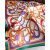 Luxury Vintage Printed Silk Like Square Scarf For Women