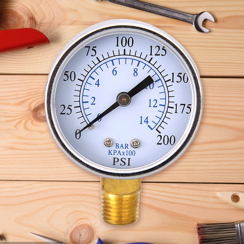 70mm Pressure Measurement Dual Scale Dial 200 PSI Digital Display 1/4 NPT Bottom Mount Multiple Function for Air Gas Water Fuel