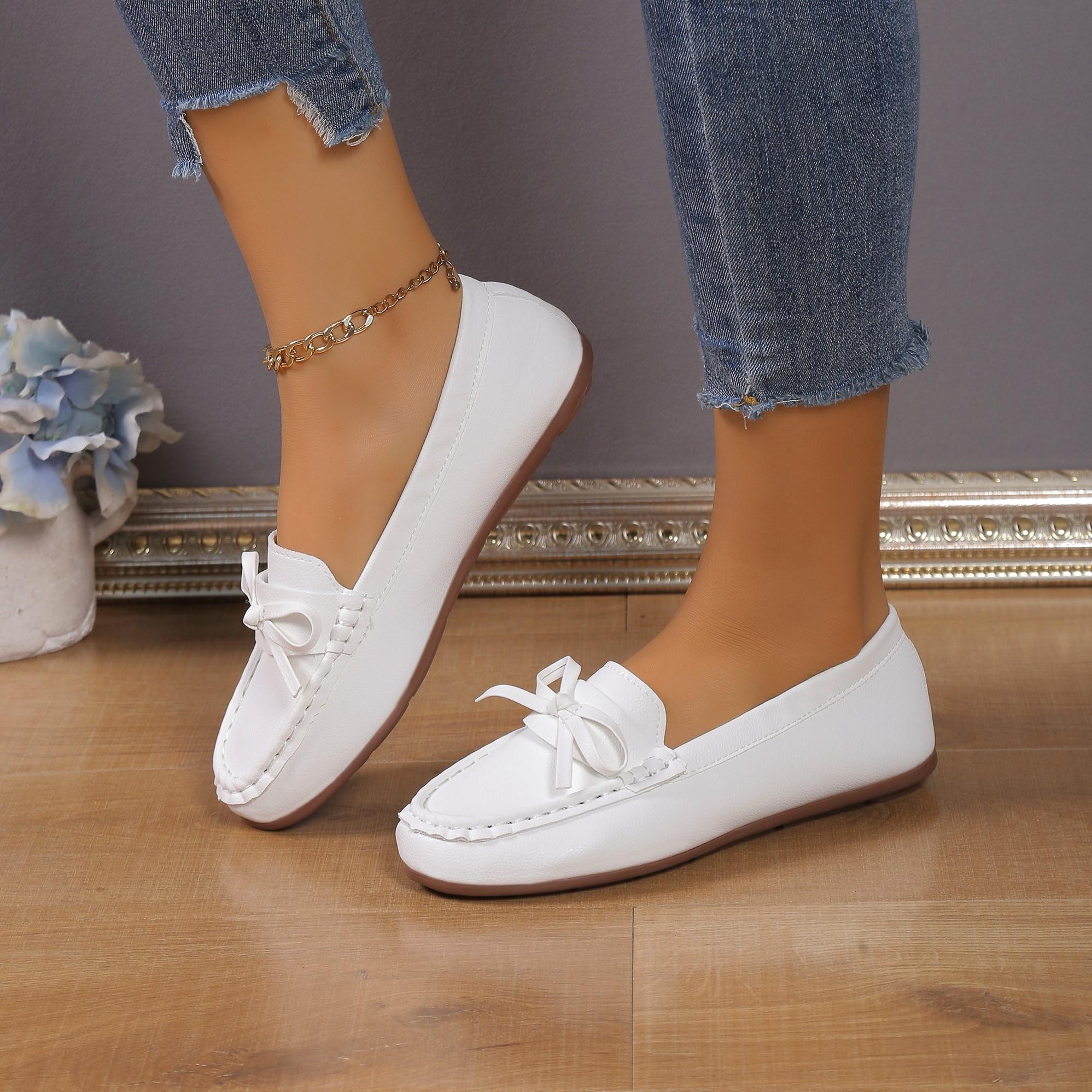 2024 2024 Новые весенние и осенние женские туфли на плоской подошве с круглым носком — фото 5