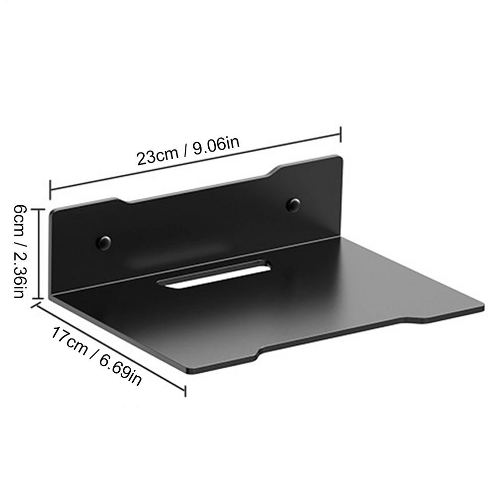 Wandregal Platzsparendes Aufbewahrungsregal Stanzfrei Handyhalterung Ablage für WLAN-Router Badezimmer-Organizer Faltbar
