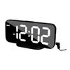 Bedside Digital Alarm Clock with USB Ports and Adjustable Brightness for Dormitory