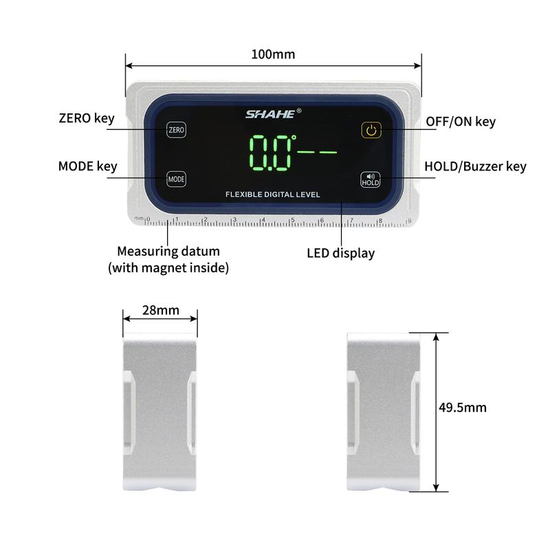 SHAHE Инклинометр Угломер Цифровой Угломер с Звуковым Сигналом Магнитный Цифровой Транспортир Уровень Уклона
