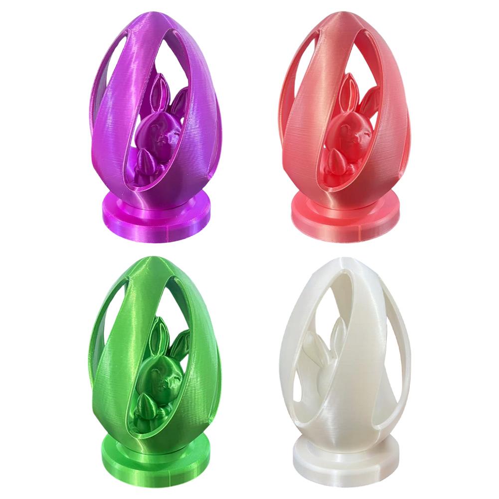 Easter Egg Wıth Rabbit Decorative Miniature 3D Printed Model Miniature Decorative Egg Rabbit Figurine Home Living Room Decor