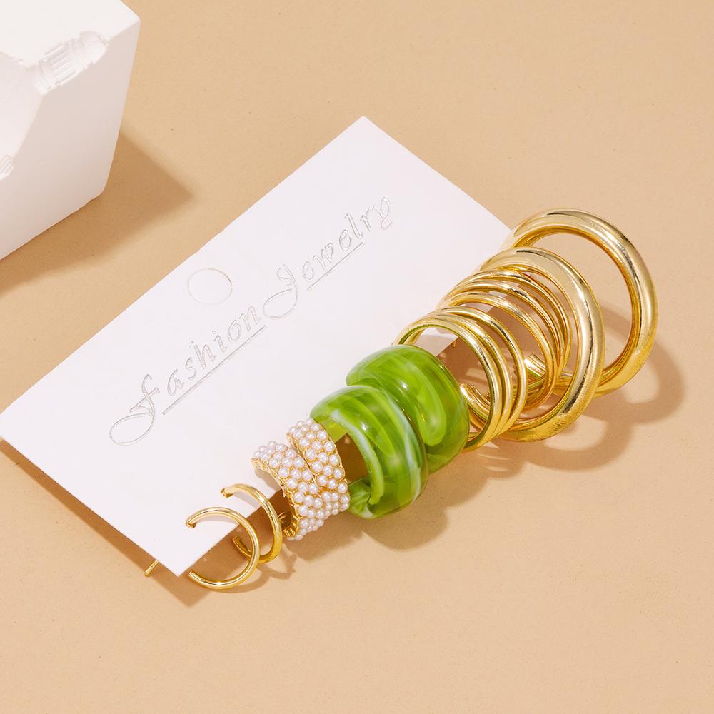 10pcs/set Twisted Chunk Earrings - Stylish Daily, Date, Party Accessories - Simple, Vacation-Inspired Gift Zircon Set for Wome