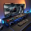 Gaming-Schreibtisch- und Monitorständer mit Stauraum