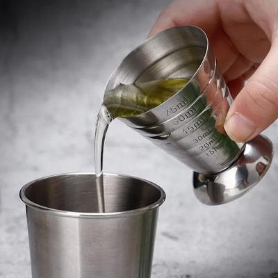75ml Nerezová odměrka na panáky Ounce Jigger Bar Mixér na koktejlové nápoje Odměrka na alkohol Odměrka na Mojito Hrneček na kávu