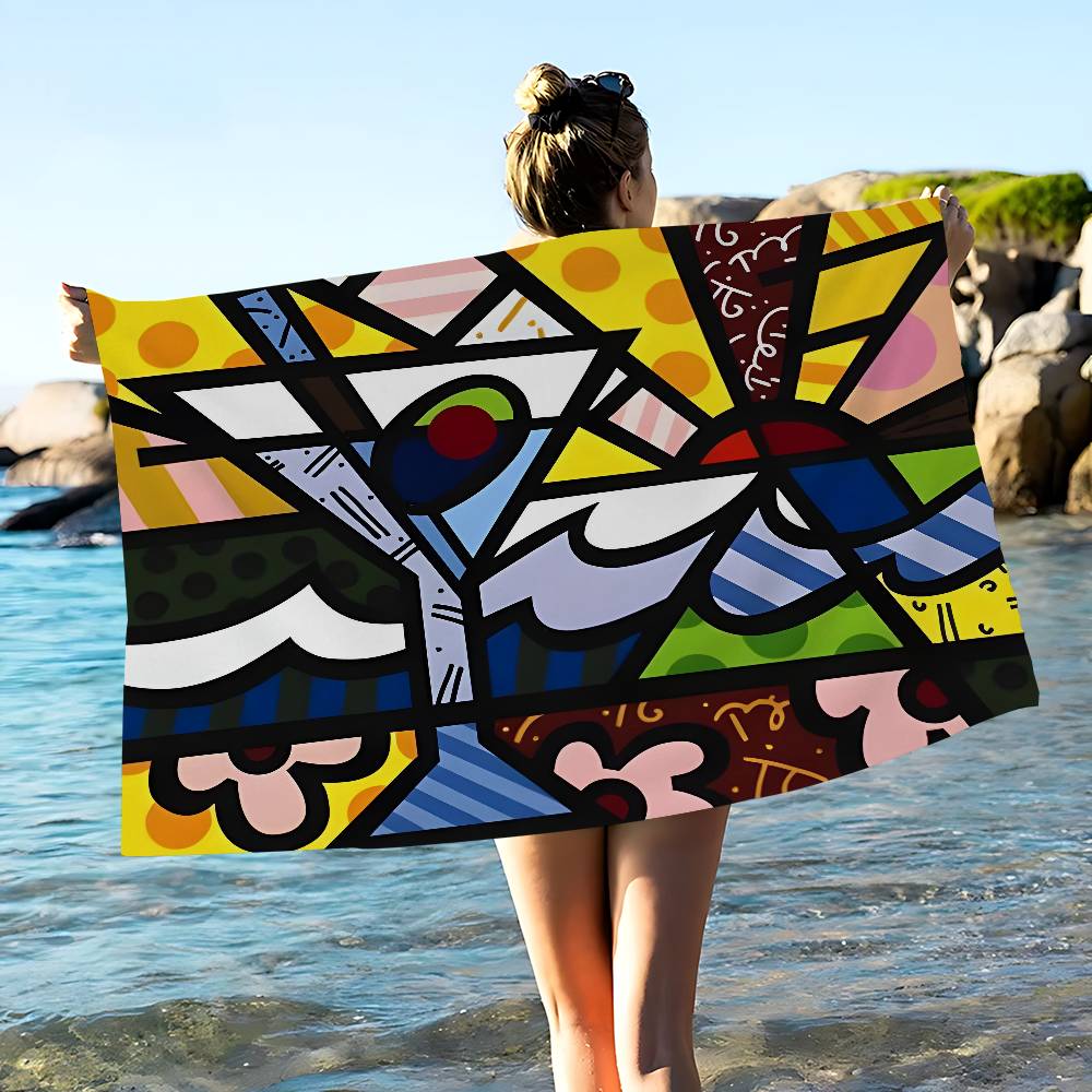 Britto Art Big Microfiber Beach Towels Quick Dry Towel Sand Beach Towels Pool Towel For Travel Swim Pool Yoga