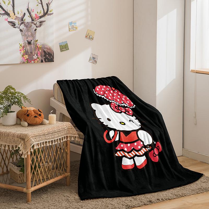 Cartoon Kt Kat Doppelseitige Flanell 3D Digitaldruck Decke Decke
