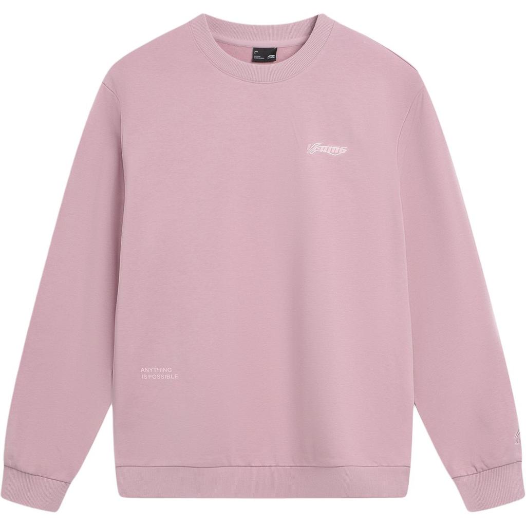 Li Ning Sports Lifestyle Series Casual Loose Round Neck Logo Sweatshirt Unisex Sweatshirt AWDVF75-2