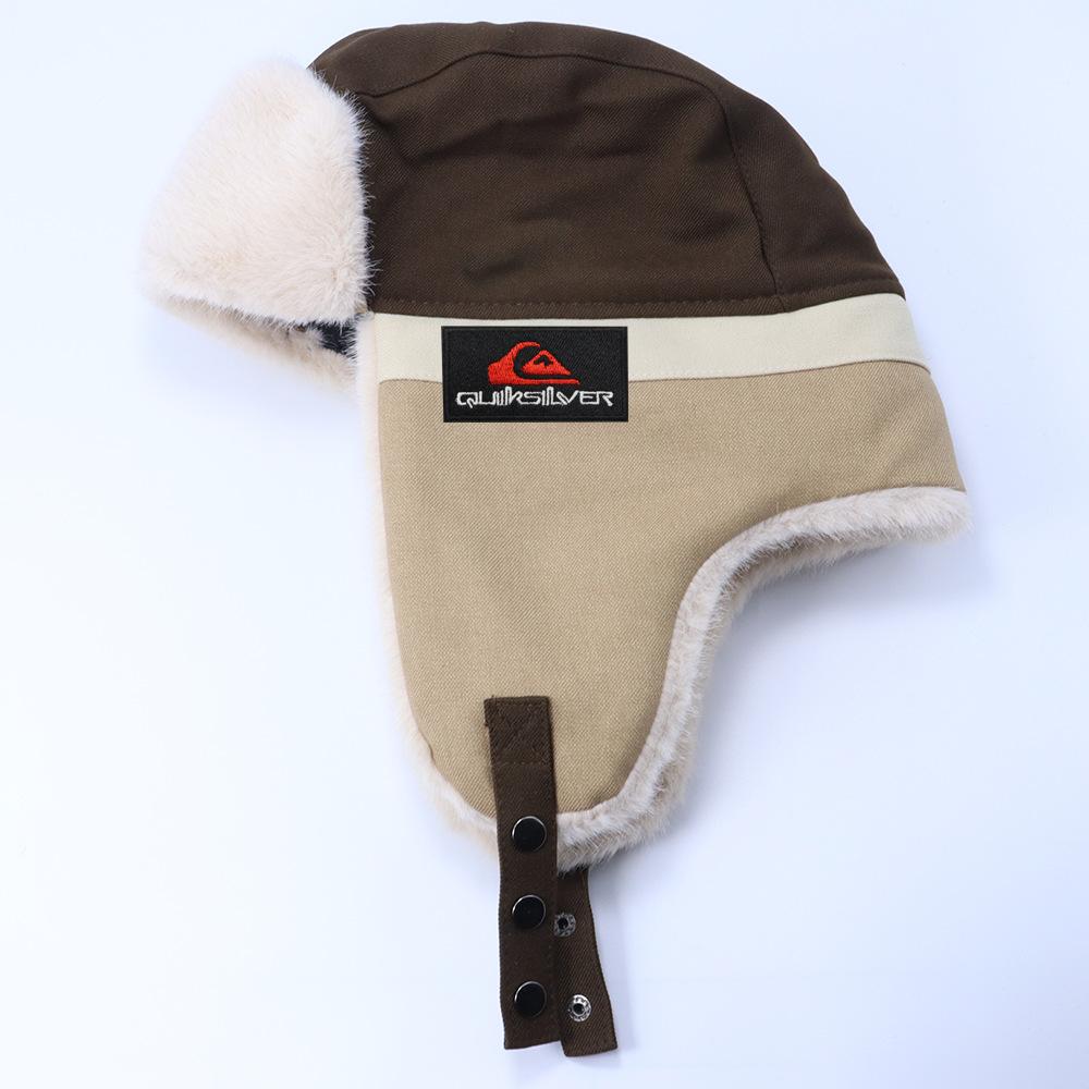 Color Matching Lei Feng Hat Men's and Women's Winter Thickened Warm Versatile Ear Protection Hat Outdoor Travel Ski Pilot Hat
