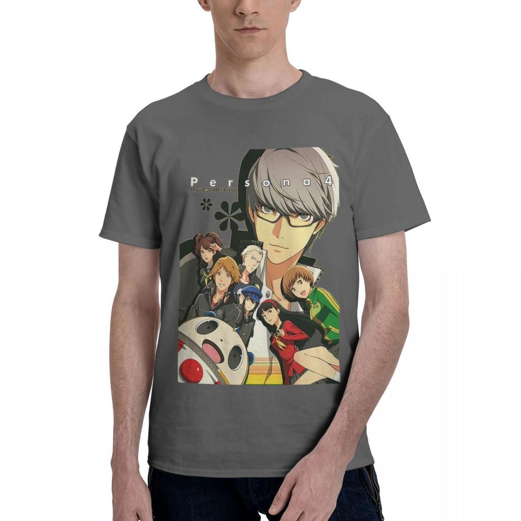 Persona 4 P4M Group Shot Graphic 100 Cotton Casual Breathable Confortable Shirt Mens Clothing Deals Mens Gifts