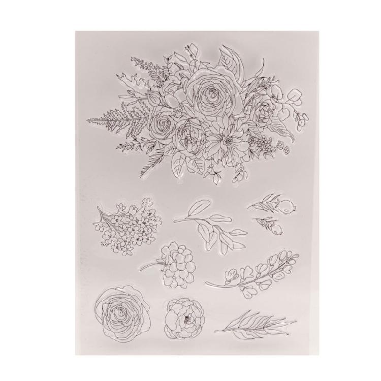 

Flower Clear Stamps Scrapbooking Card Making Embossing Decoration Rubber Stamp 1