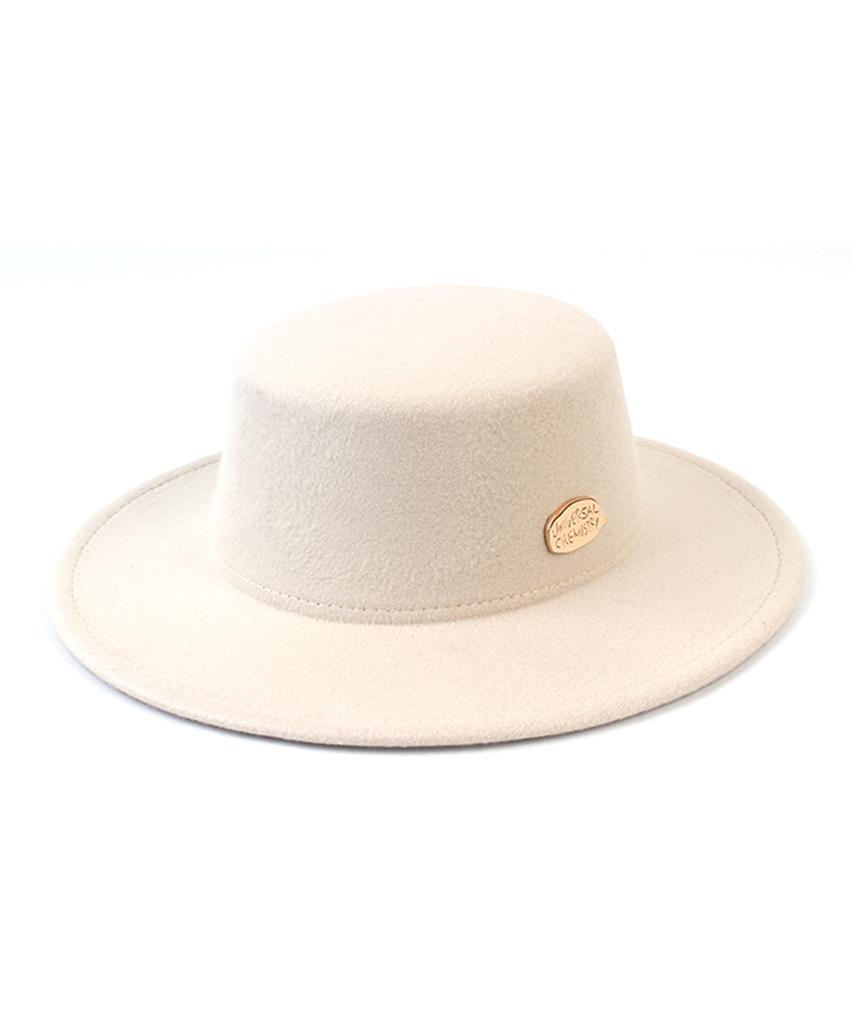 Yunibeosyeolkemiseuteuli Poly Ivory Flat Fedora