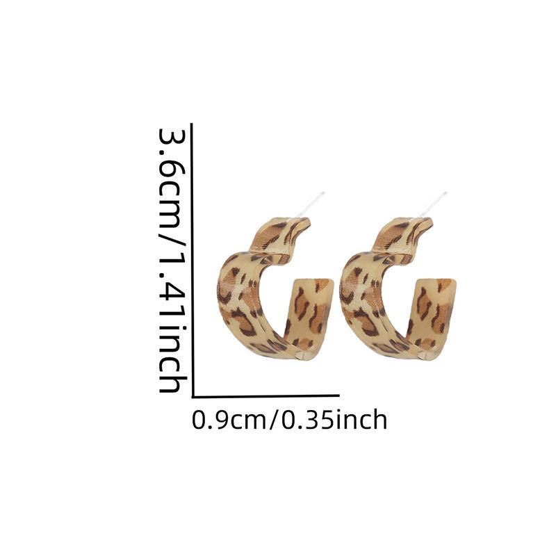 Europe And The United States  Charm Leopard Heart-Shaped Earrings Female Sexy  Girl Party Accessories Holiday Jewelry