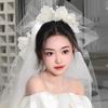 Veil Photography Headband Sweet Wedding Hair Accessories Vintage Bride Headdress  Hair Jewelry