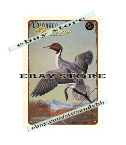 

Colorado wildlife hunting American Pintail duck tin signAluminum 20x30cm（7.8x11.8inch）