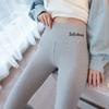 Gray Leggings Women's Outer Wear Spring and Autumn Thin Threaded Slim-fitting and Thin Versatile High-waisted Embroidered Large-size Pants