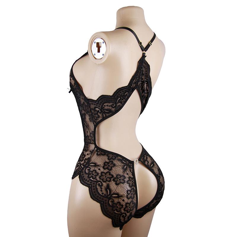 Night Concubine Sex Underwear Lace onesie Women's Hollow Hot Uniform European and American Wholesale