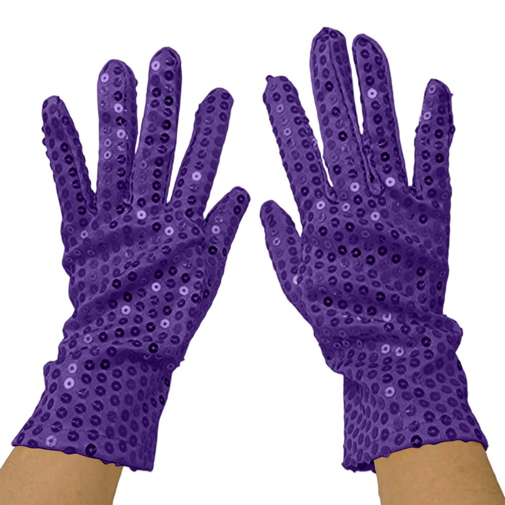 Unisex Sequin Stage Gloves, Night Dance Fashion Performance Clothing Accessories Gloves