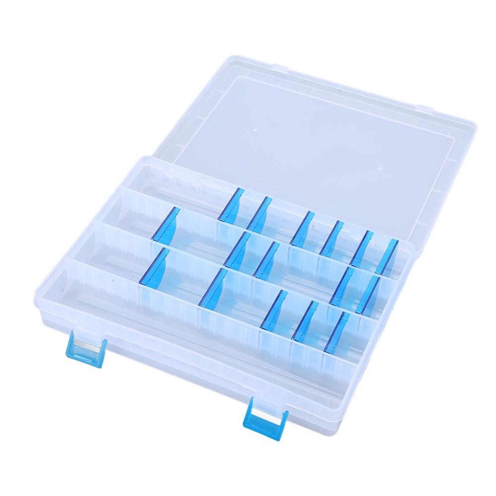 PVC Fishing Organizer Box 25.1*18*3.7cm Portable Fishing Tackle Box  Fishhook Storage