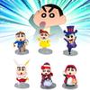 Crayon 6pcs Shin Chan Toy Doll Pvc Model Desktop Decoration Ornament Gifts Child