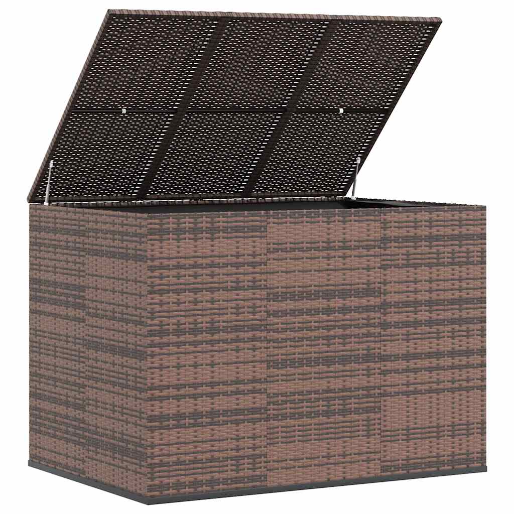 Vidaxl Skrzynia Na Poduszki Ogrodowe, Rattan Pe, 145X100X103Cm, Brąz