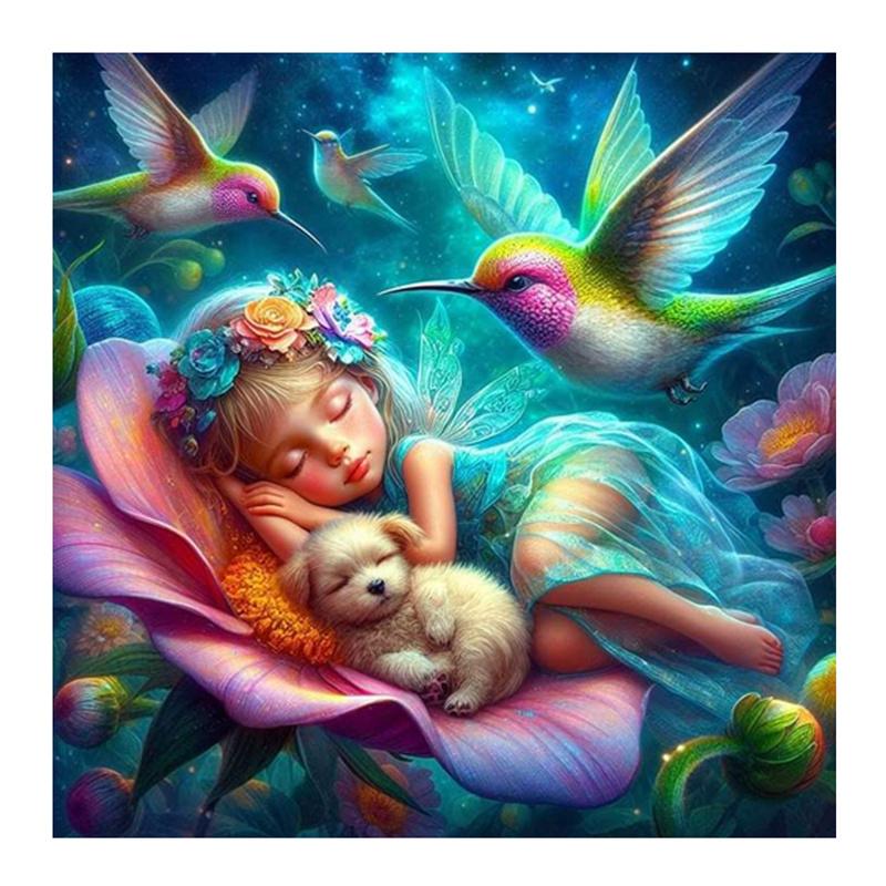 

DIY 5D Алмазная Картина Фея Полная Круглая Мозаика Пейзаж Картина Вышивка Крестом Набор Искусство Стразы Домашний Декор Подарок Round 30x30cm