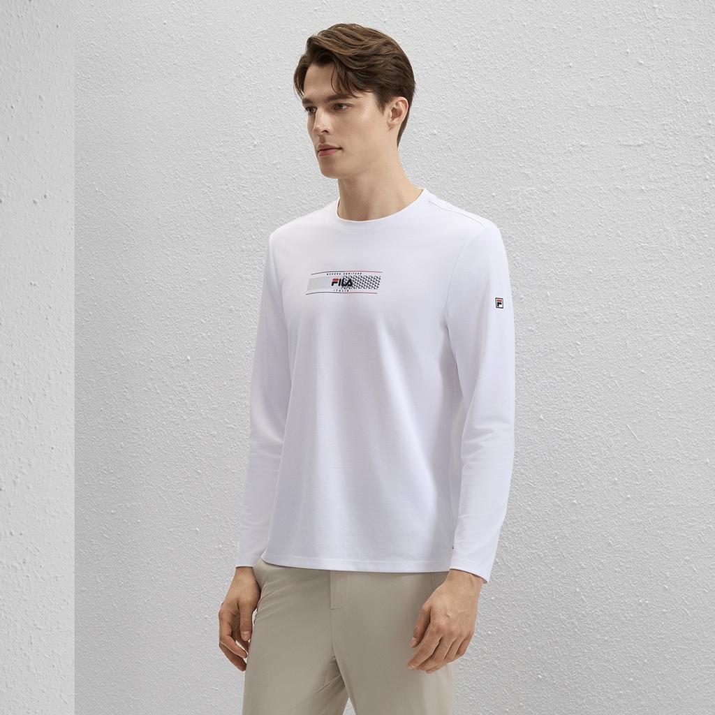 Men's FILA T-Shirts Men's Standard White Crew Neck Moderate Straight Fit