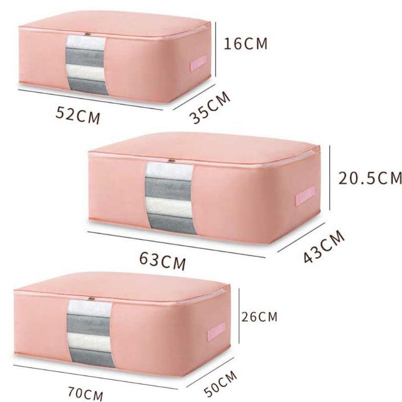 Clothes Storage Bag Wardrobe Closet Organizer Foldable Bag for Storag Non-Woven Pillow Quilt Blanket Bag Home Organizer