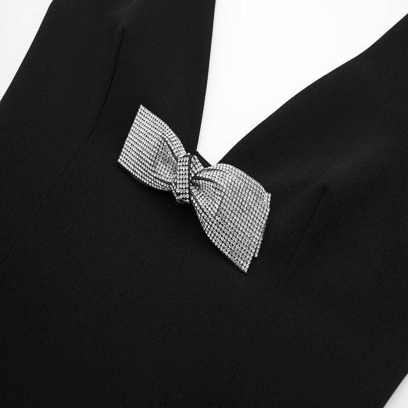 Fashion Style 2024 Spring New Arrival Women's Sling Jewelry Bowknot Decoration Short Top 2805777 800